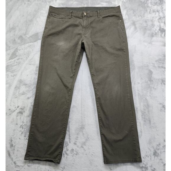 English Laundry Jeans Mens 40X32 Green Khaki 5-Pocket Flat Front Straight Leg - Picture 1 of 14